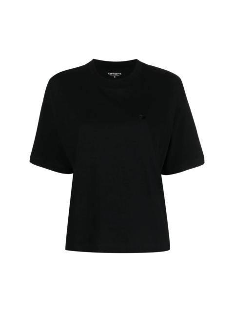 logo-embroidered oversize T-shirt