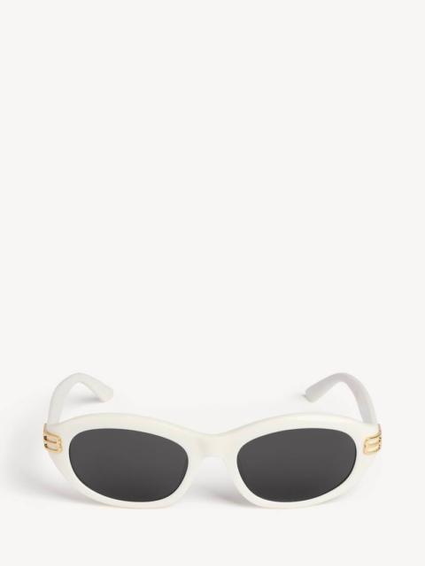 BALENCIAGA Women's Casino Round Af Sunglasses in Ivory Cream