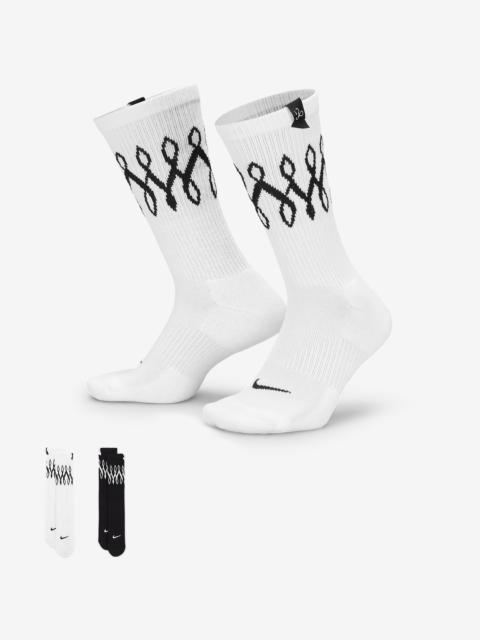 Nike Serena Williams Design Crew Cushioned Crew Socks (2 Pairs)