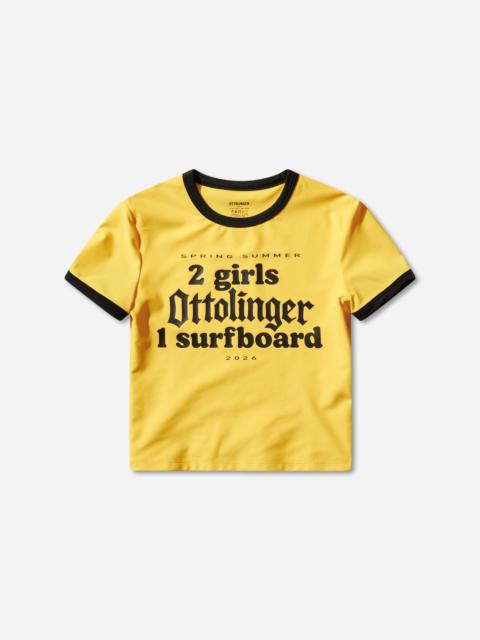 OTTOLINGER Women's 2 Girls 1 Surfboard T-Shirt Yellow / Black