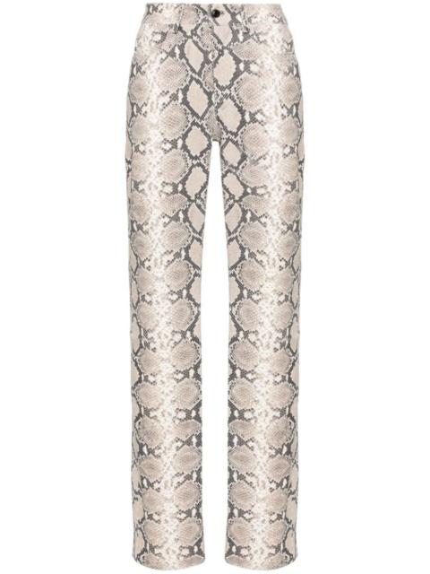 Marine Serre python-print trousers