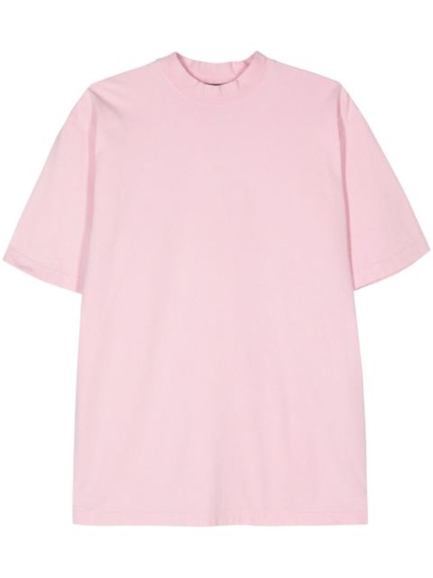 BALENCIAGA embroidered-logo crew-neck T-shirt