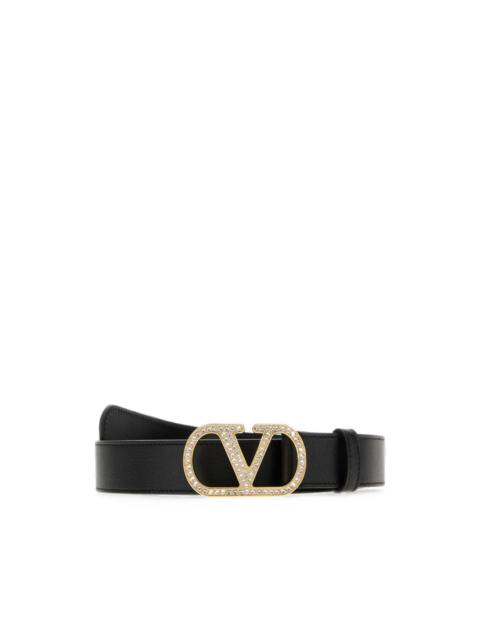 Valentino crystal-embellished belt