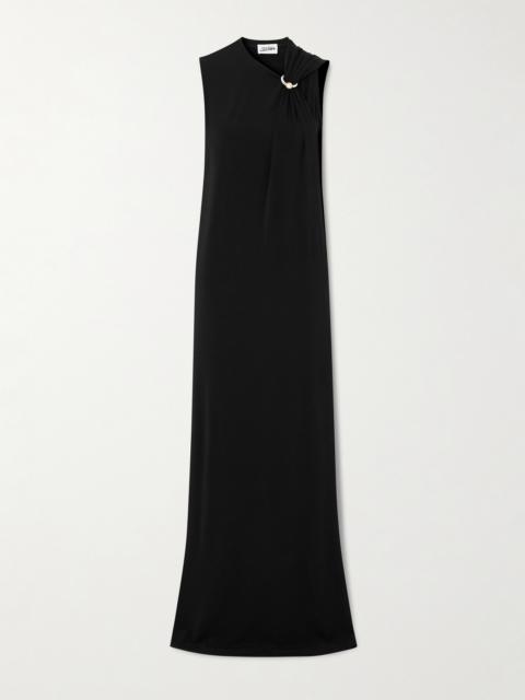 Jean Paul Gaultier Draped Stretch-satin Maxi Dress