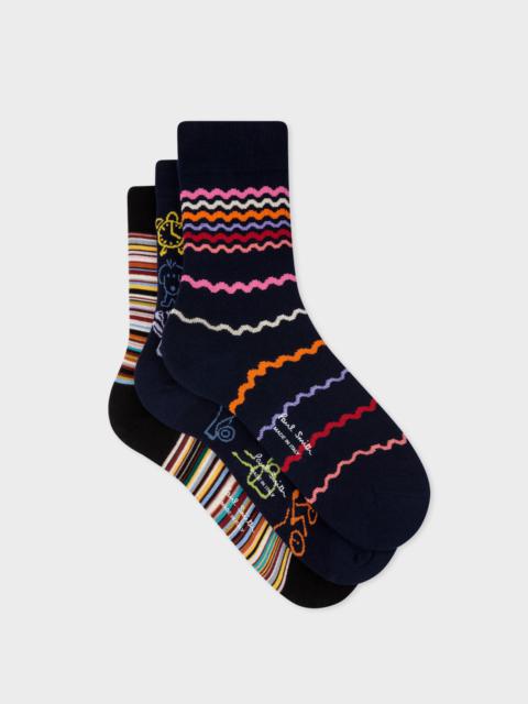 Paul Smith Women's Mixed Pattern Socks Three Pack