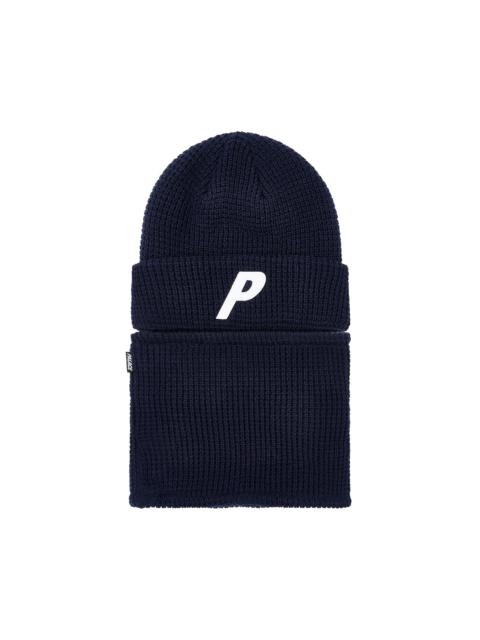 PALACE ZIP OFF FACEWARMER P BEANIE NAVY