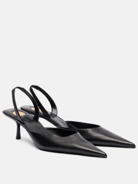 SAINT LAURENT Misty 55 leather slingback pumps