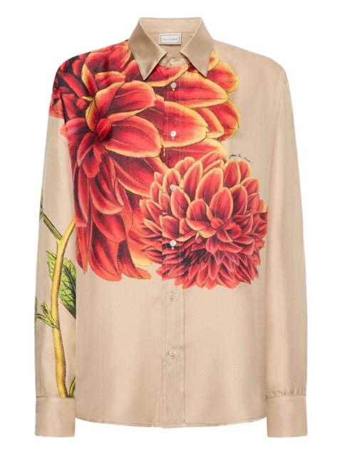 Pierre-Louis Mascia dahlia print silk shirt