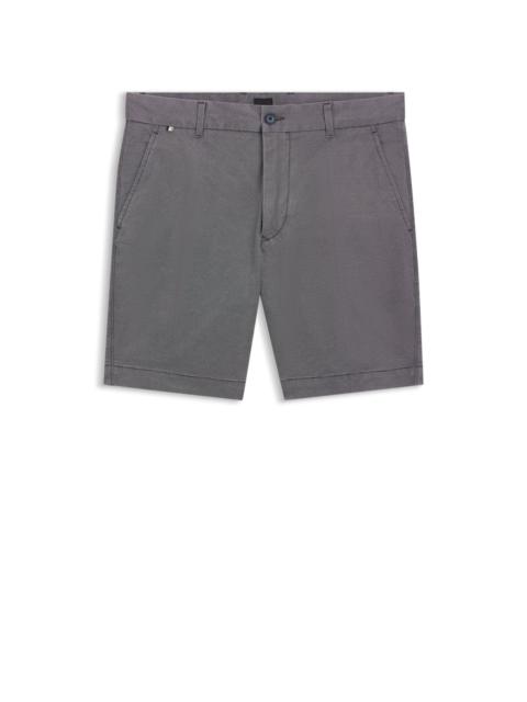 BOSS SLIM-FIT SHORTS IN MICRO-PATTERNED STRETCH COTTON