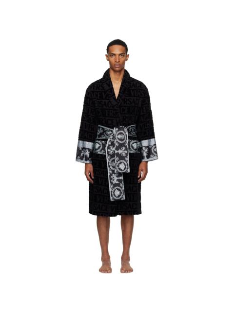 VERSACE Black 'I Heart Baroque' Bathrobe