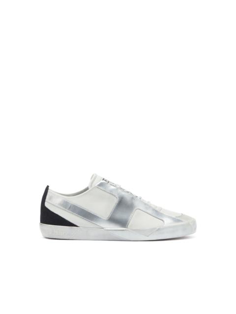 Diesel S-SLANTE-D - DISTRESSED SNEAKERS IN LEATHER AND SUEDE