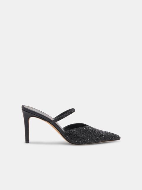 dolce vita KANIKA CRYSTAL HEELS BLACK METALLIC FABRIC