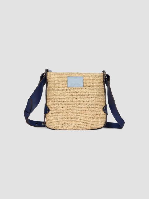Isabel Marant Women's Mini Bayia Raffia & Leather Shoulder Bag - Natural Blue
