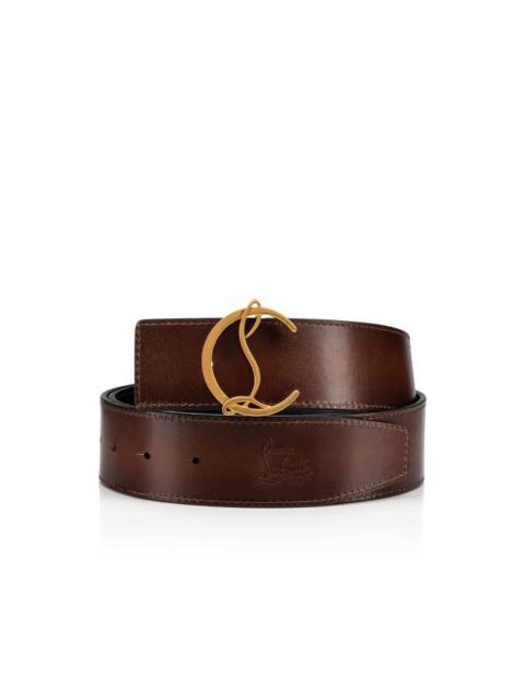 Christian Louboutin Cl Logo Belt HAVANE/BK/ANTIC GOLD