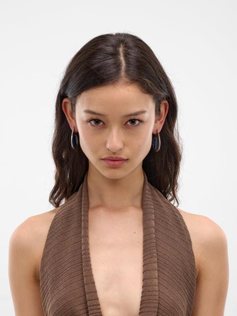 PANCONESI Small Dusk Rhodium Earrings