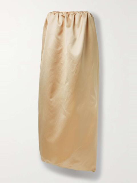 Yara strapless cotton-blend duchesse-satin dress
