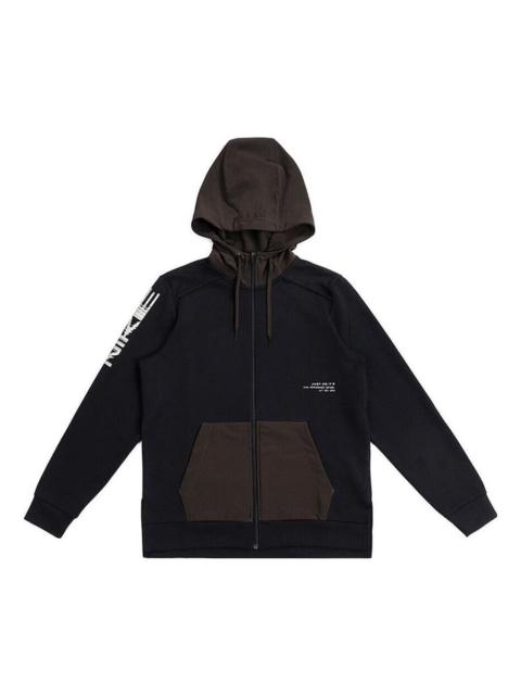 Nike Nike Solid Color Alphabet Zipper Hooded Jacket Men's Black DD1965-010