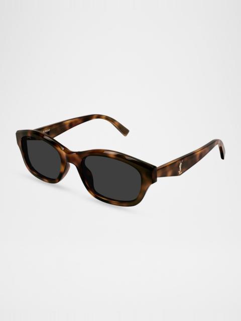 SAINT LAURENT Monogram 53mm Rectangular Sunglasses