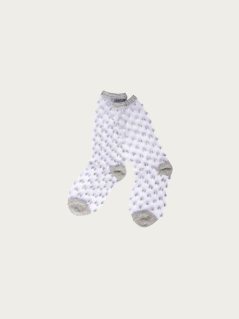 Kapital 168 Yarns Crystal CACTUS Sheer Socks - Silver