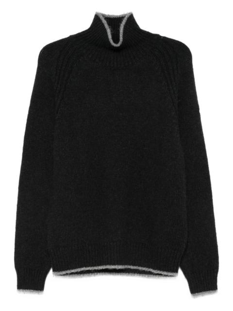 Moncler turtleneck ribbed sweater