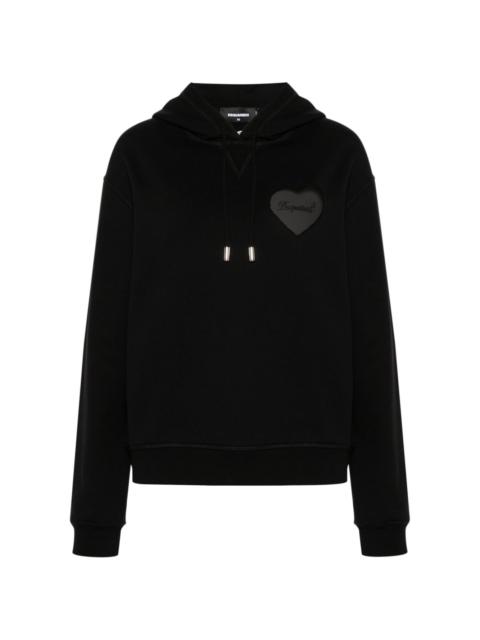 rhinestone-embellished logo hoodie