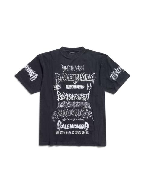 BALENCIAGA Diy Metal T-shirt Large Fit in Black/white