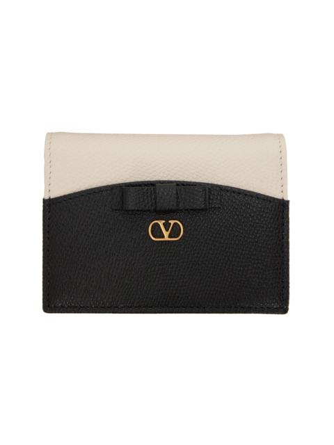 Valentino Off-White & Black Veecolor Flap French Wallet
