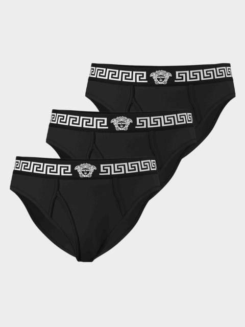 VERSACE Men & apos;s Medusa La Greca 3-Pack Briefs