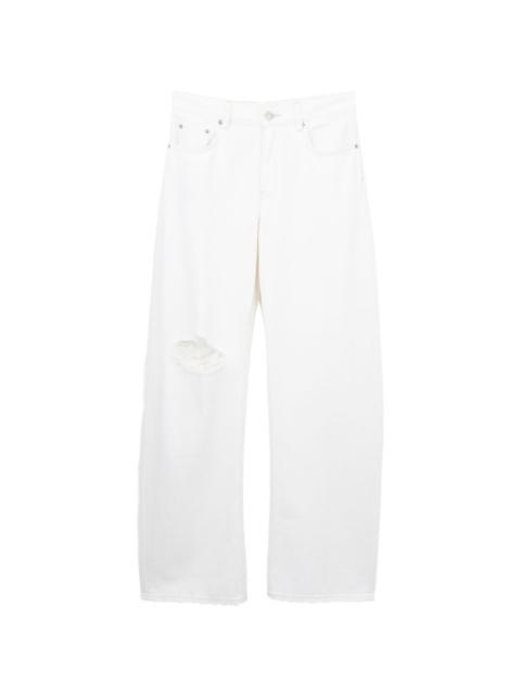 Helmut Lang distressed bootcut jeans