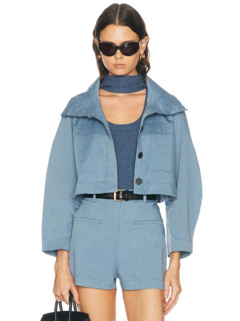 MATTHEW BRUCH Funnel Neck Swing Jacket