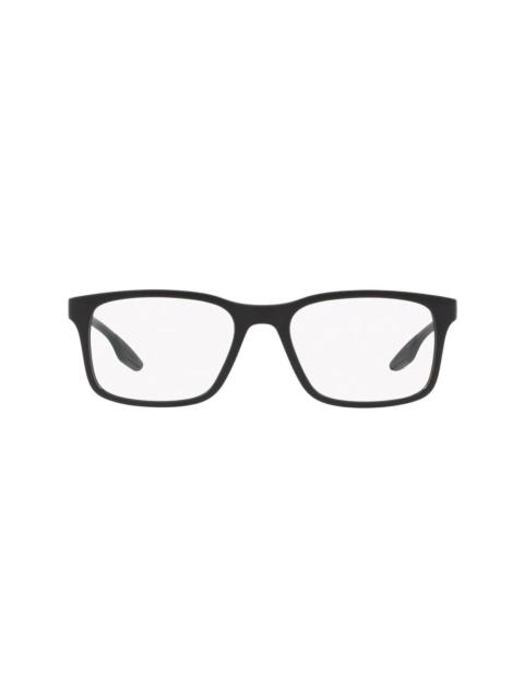 Prada logo-arm rectangular glasses