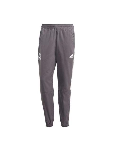 adidas Real Ssp Pnt Real Madrid Soccer/Football Slim Fit Training Sports Long Pants Gray GI0001