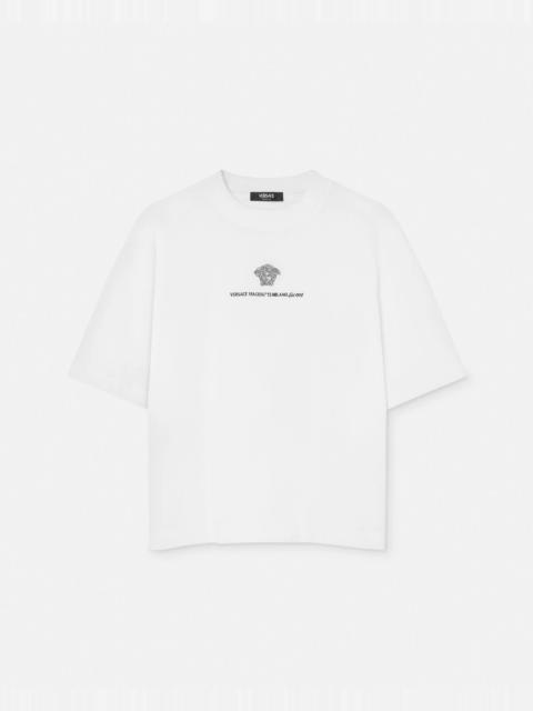 VERSACE Embroidered Medusa Milano T-Shirt