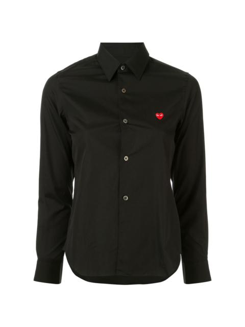 logo embroidered plain shirt