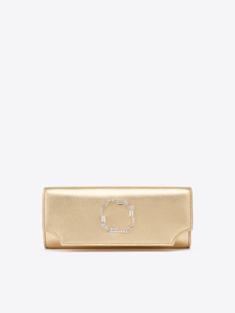 MALONE SOULIERS Vivien Gold Leather Wallet on Chain