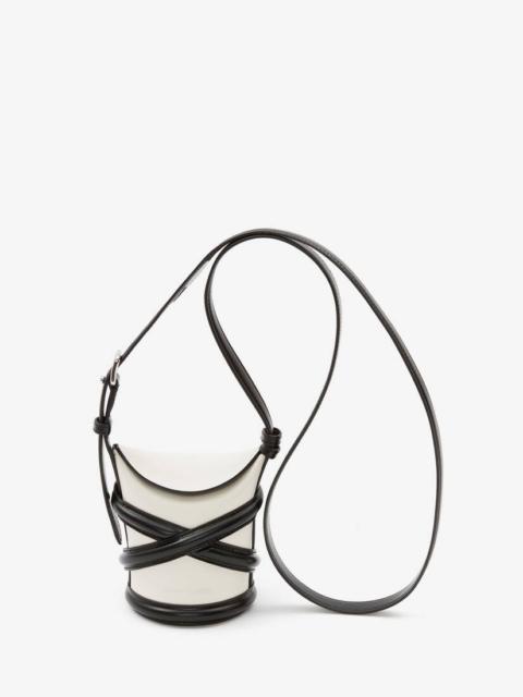 Alexander McQueen The Curve Mini in Ivory/black