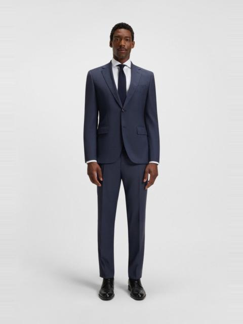 BOSS REGULAR-FIT SUIT IN MICRO-PATTERNED WOOL
