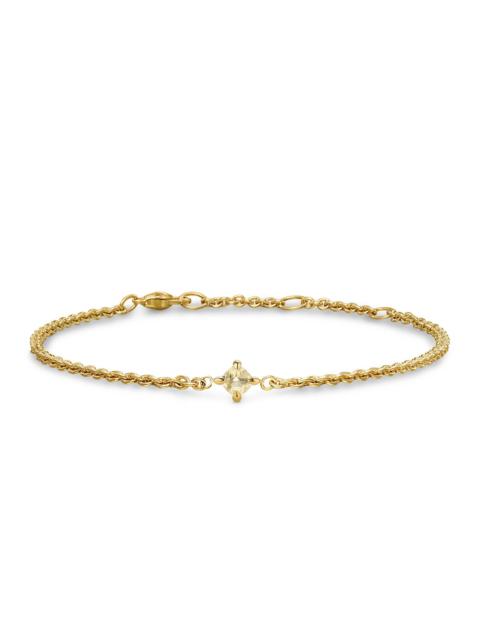 DAVID YURMAN Women's Micro Chatelaine Chain Bracelet in 18K Yellow Gold - Champagne Citrine