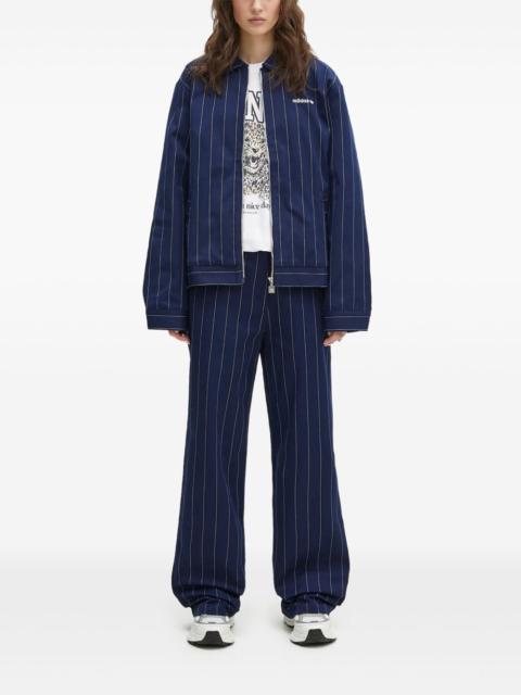 adidas pinstripe zip-up jacket