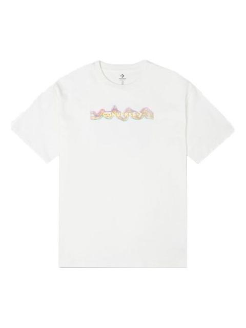 Converse Men's Converse Printing Sports Knit Loose Short Sleeve White 10022775-A01