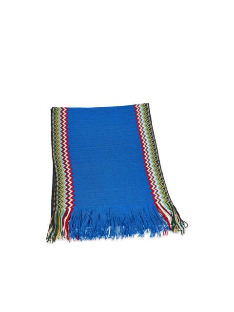 Missoni zigzag-knit fringed scarf