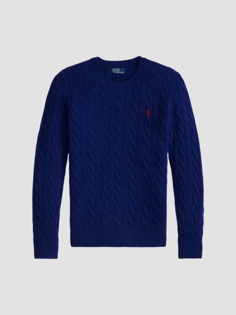 Polo Ralph Lauren Women's Julianna Cable-Knit Wool-Cashmere Crewneck Sweater - Winter Night Navy
