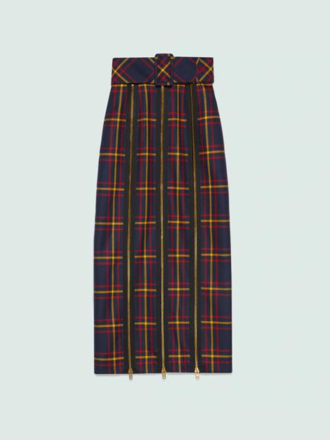 GUCCI Tartan wool skirt