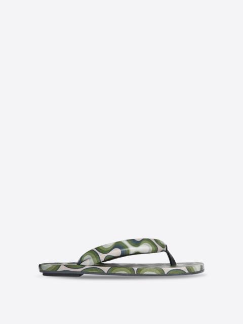 Dries Van Noten PRINTED LEATHER SANDALS