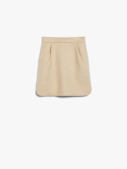 BOBBIO Ivory camel colour mini skirt