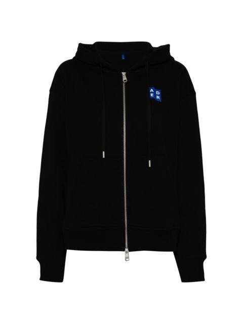 logo-patch cotton hoodie