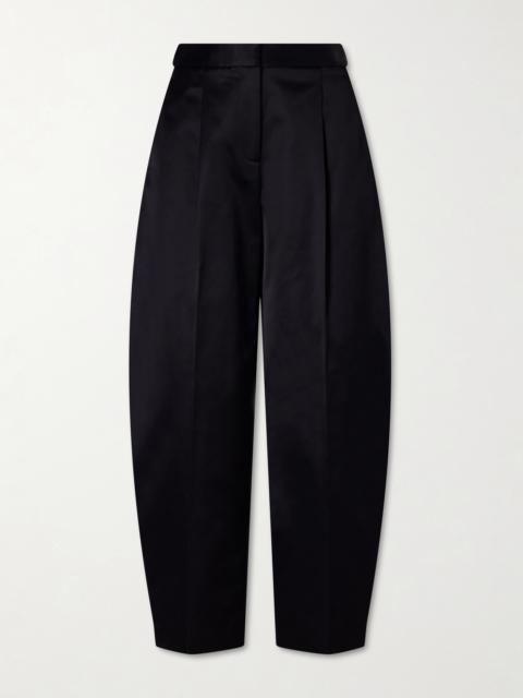Alaïa Pleated Cotton-blend Tapered Pants