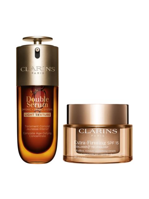 CLARINS Double Serum Light & Extra-Firming Set with SPF | 1.7 Oz Double Serum Light & Extra-Firming Day Crea