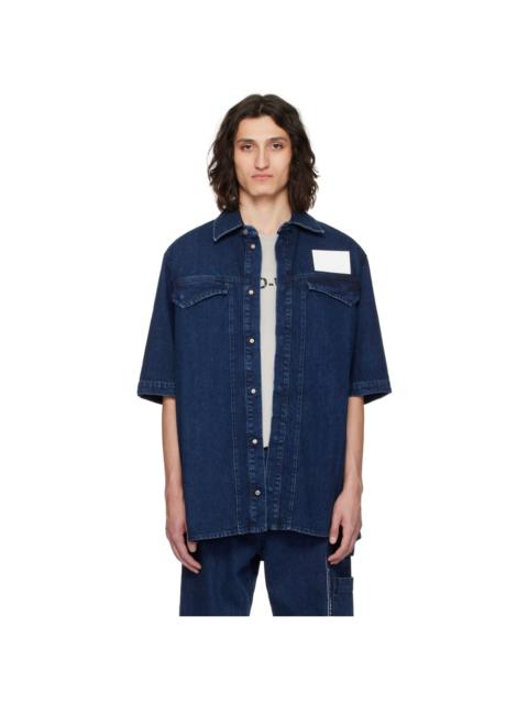 A-COLD-WALL* Indigo Printed Denim Shirt