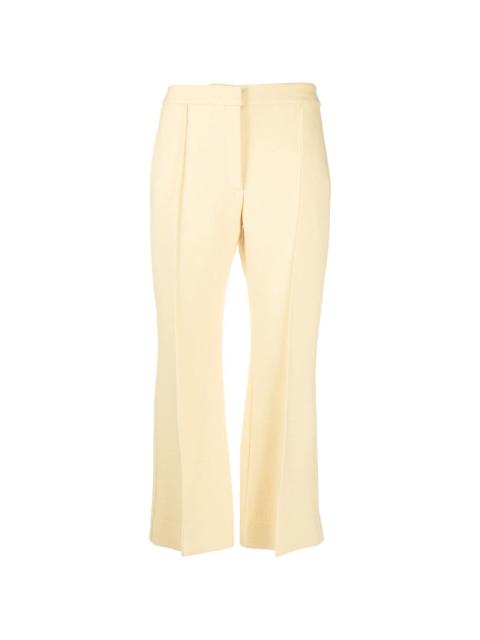 flared cropped trousers